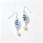 Double-Sided Enamel Lotus Drop Earrings