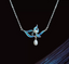 Enamel Orchid Necklace