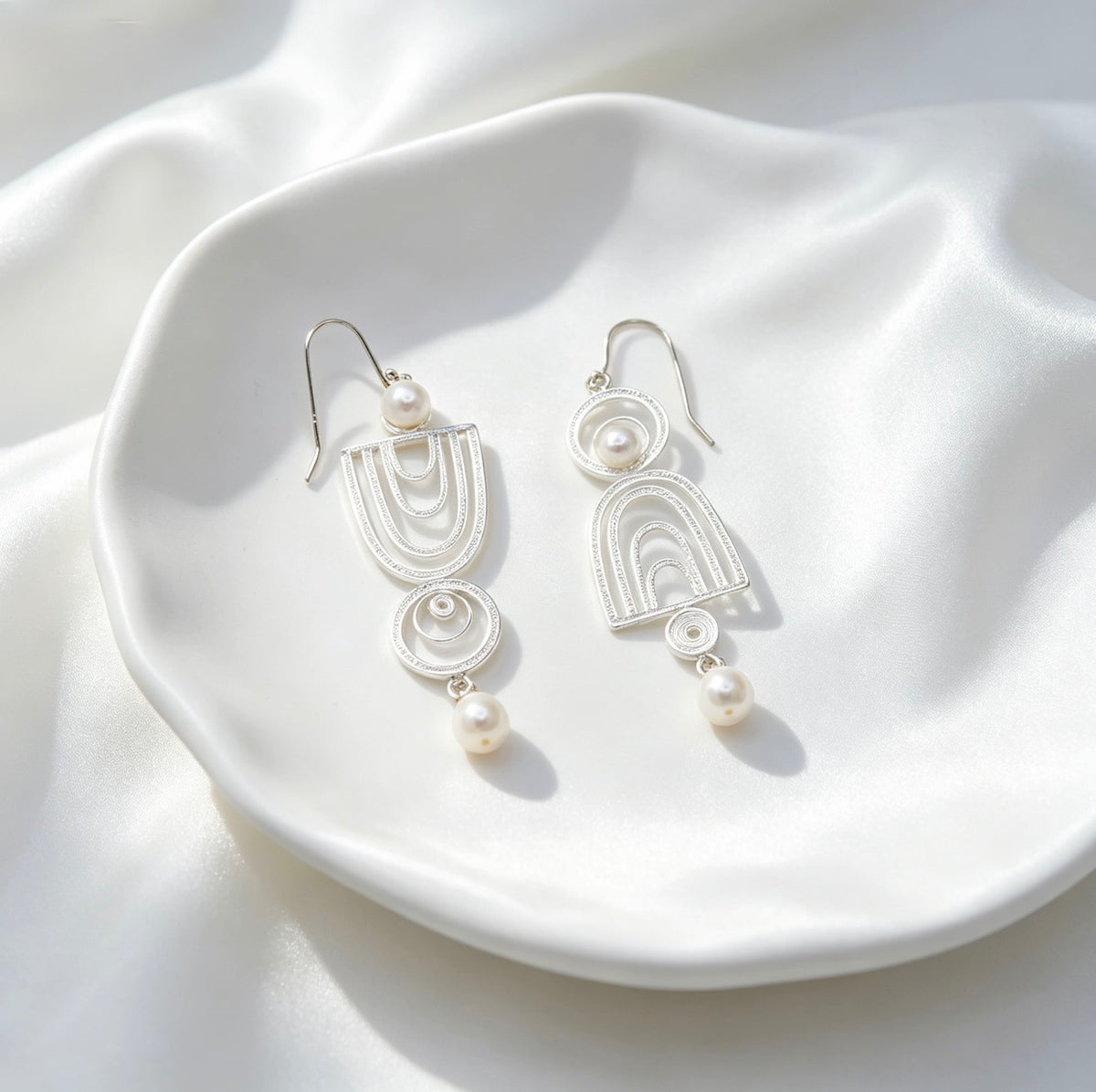 Geometric Filigree Earrings