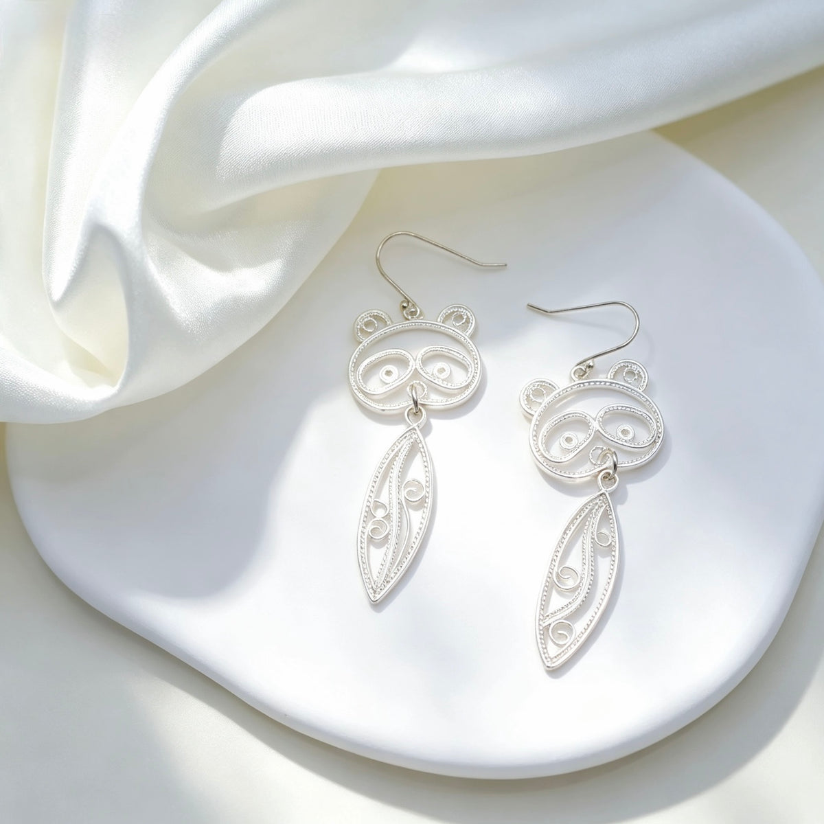 Panda Bamboo Earrings