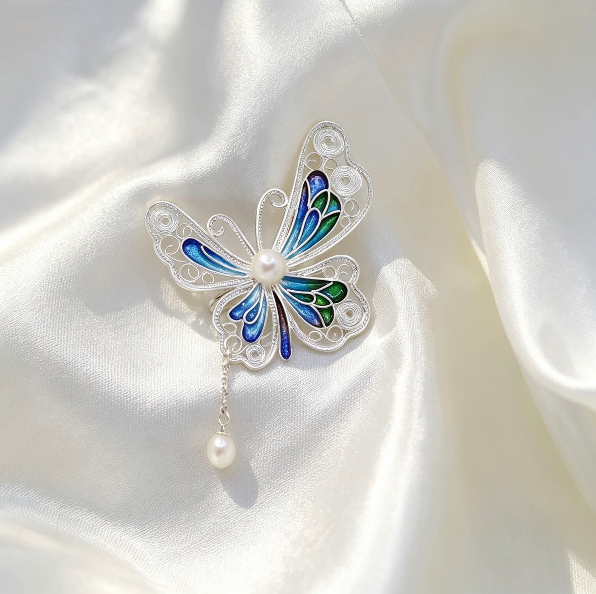 Enamel Butterfly Brooch