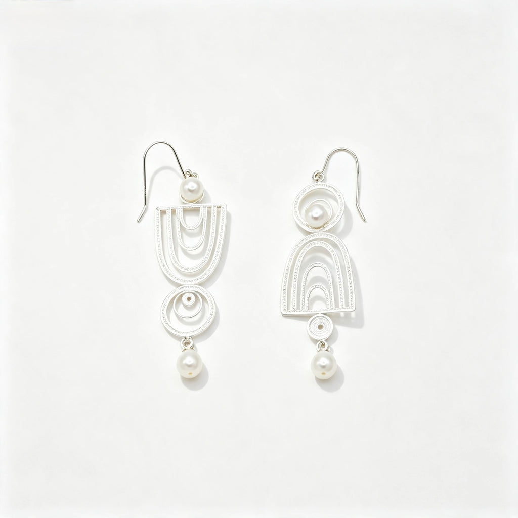 Geometric Filigree Earrings