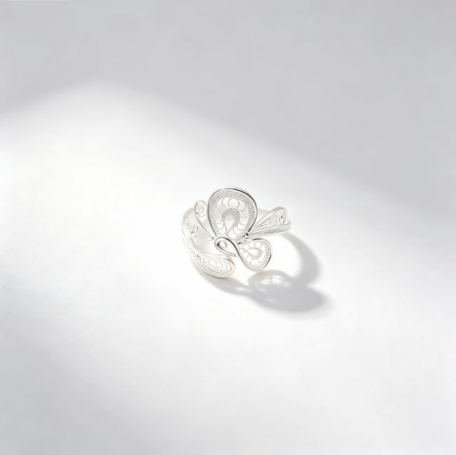 Organic Petal Ring Hover Image