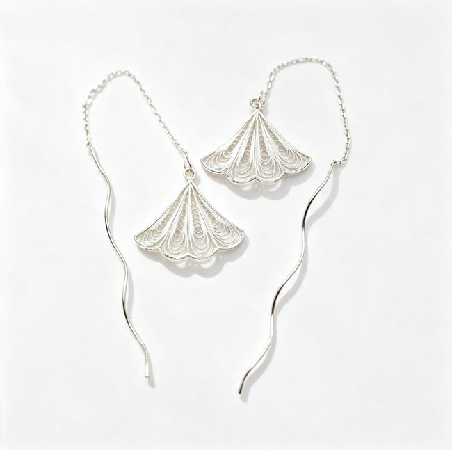 Ginkgo Leaf Earrings Hover Image