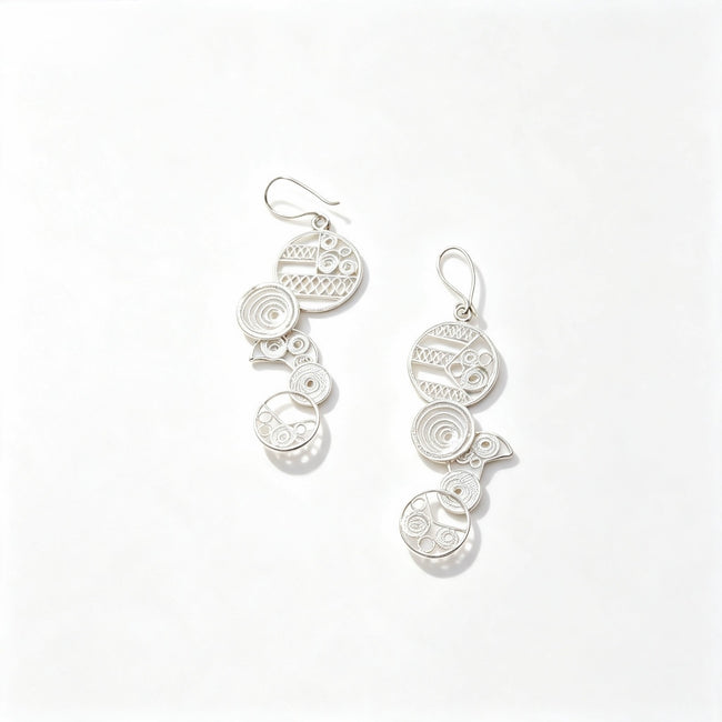 Organic Circle Earrings Hover Image