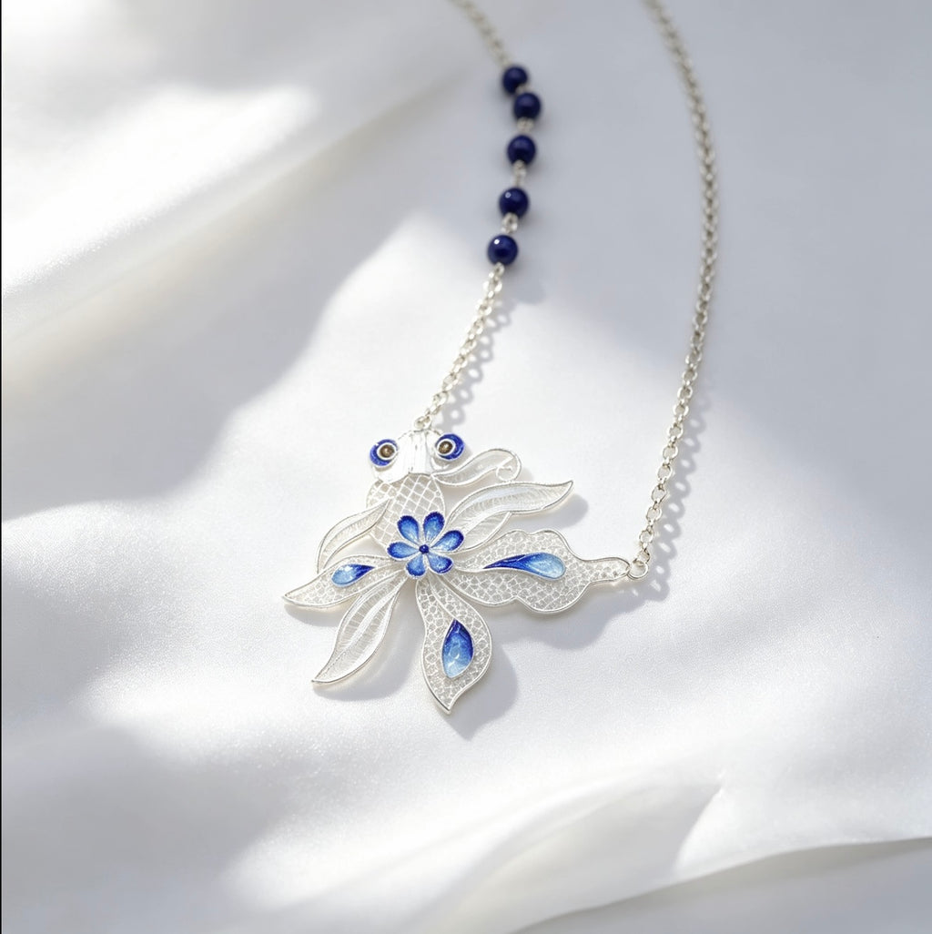 Enamel Koi Pendant