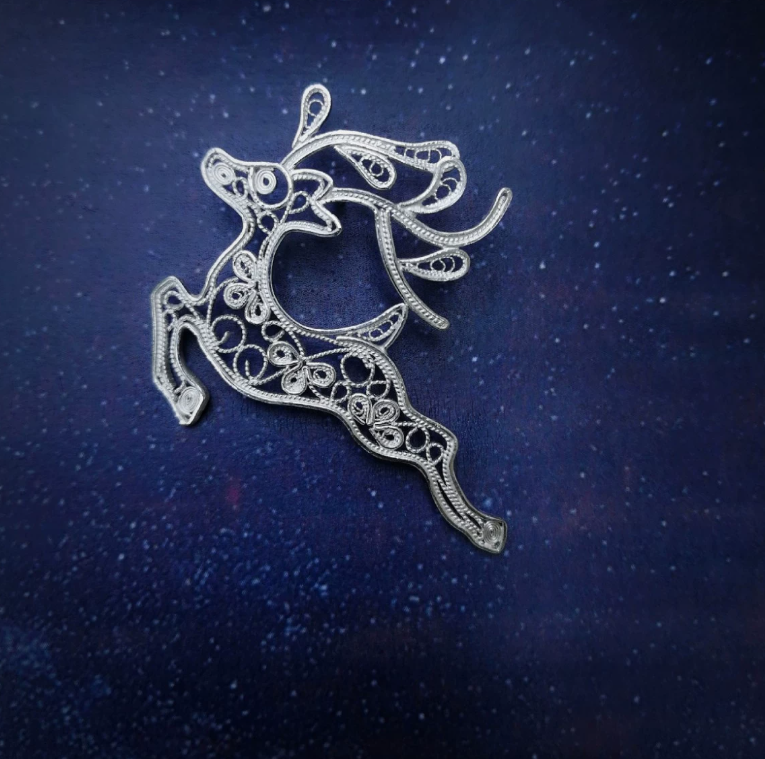 Reindeer Brooch