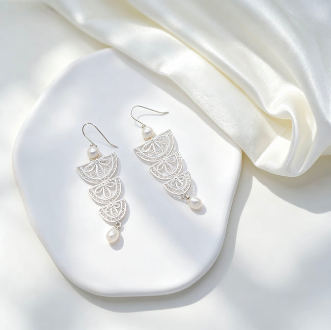 Geometric Fan Earrings Main Image