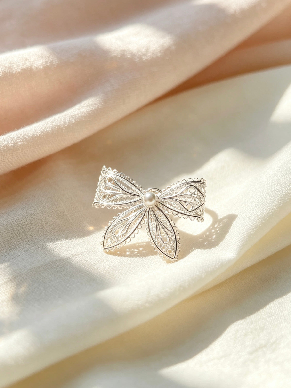 Openwork Bow Brooch